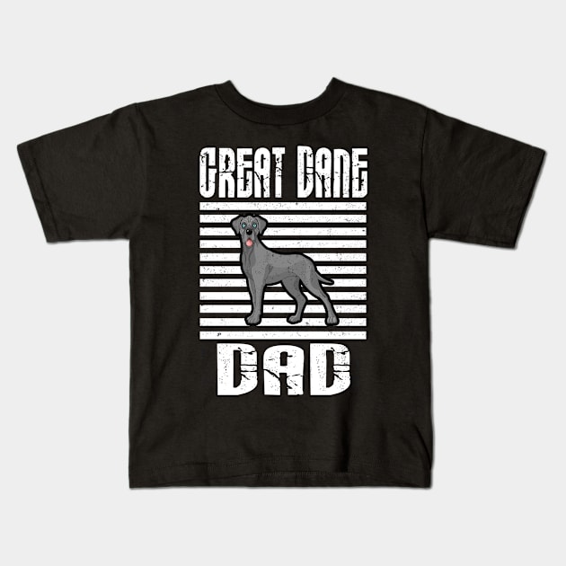 Great Dane Dad Proud Dogs Kids T-Shirt by aaltadel